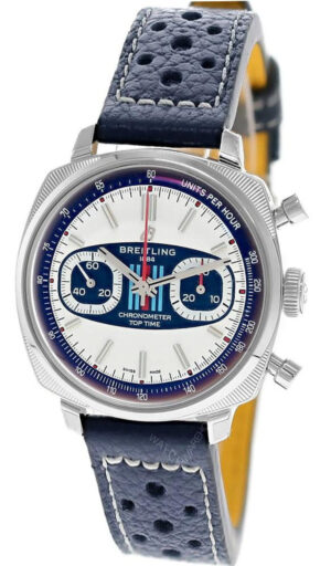 BREITLING Top Time B01 Racing Automatic 38MM Blue Dial Leather Men's Watch